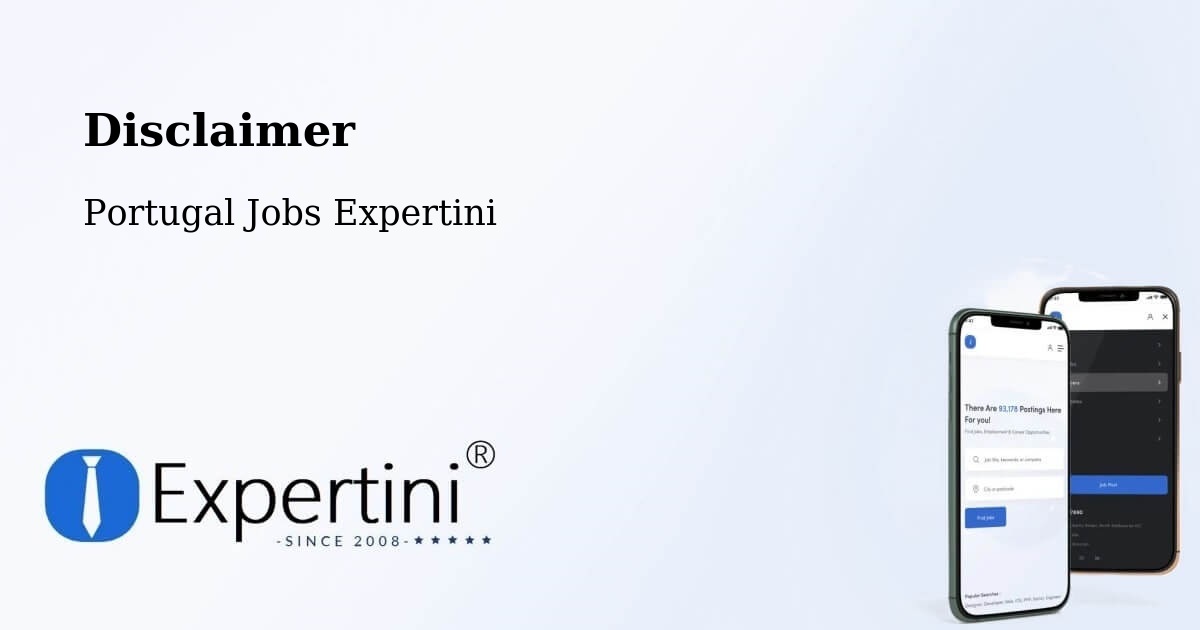 Disclaimer – Olhão - Portugal Jobs Expertini